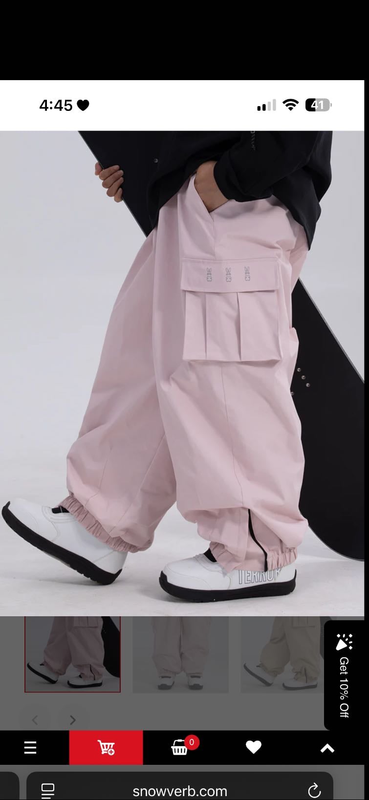 baggy pants - snowverb rabbit snow street flow pink or black