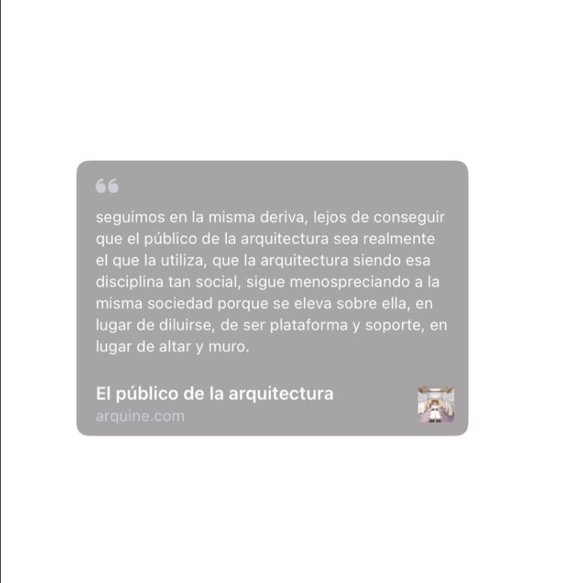 El público de la arquitectura - Revista Arquine