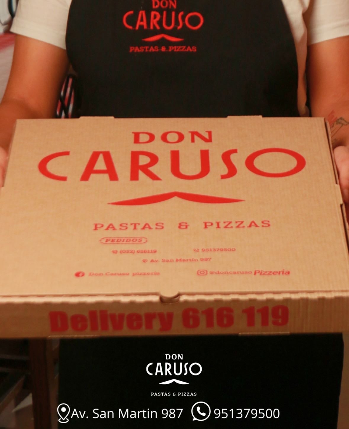 Don Caruso - lugar de comida italiana, con especialidad en pizzas, pequeño y acojedor