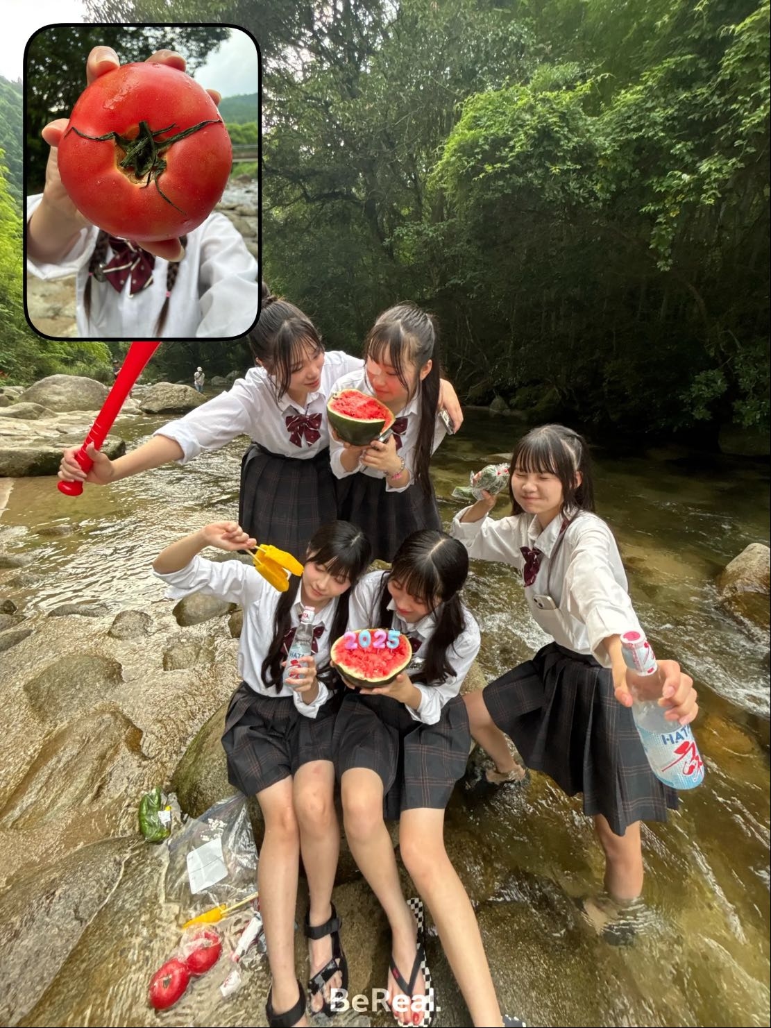 スイカ割り🍉✨️ - 川でスイカ割りして夏を感じちゃおう🎐🩵