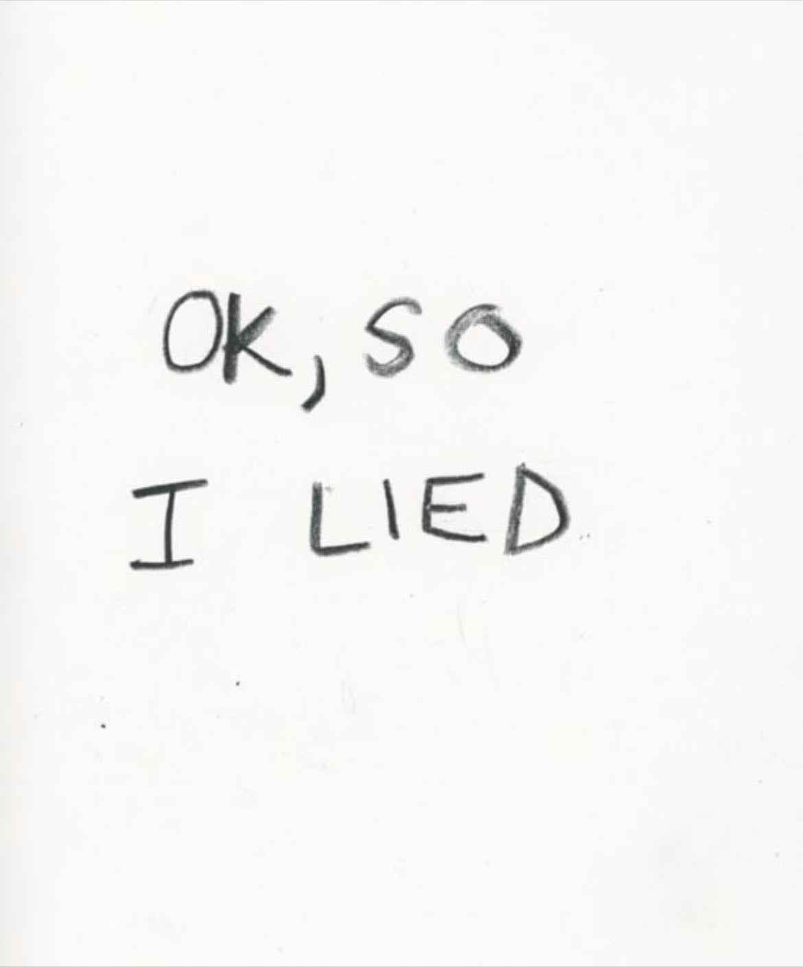 lying. - omg morals.