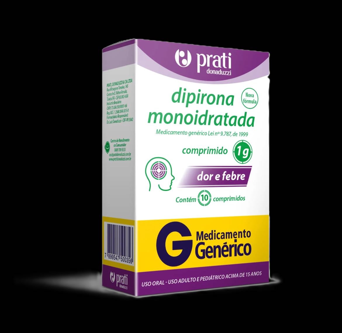Dipirona 1g - queridinha, resolve dores leves a intensas, sempre carrego pra todo lugar