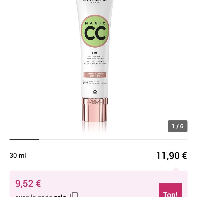 Cc crème L’Oréal(12€)