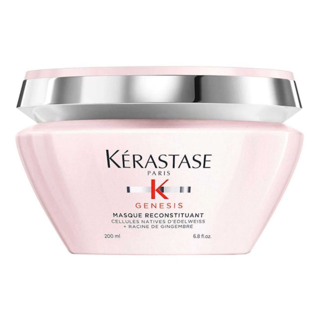 Genesis Mask - Kerastase - esta mascarilla la utilizo 1 vez a la semana me la dejo por 7 segundos y de verdad el cabello te queda súper suave