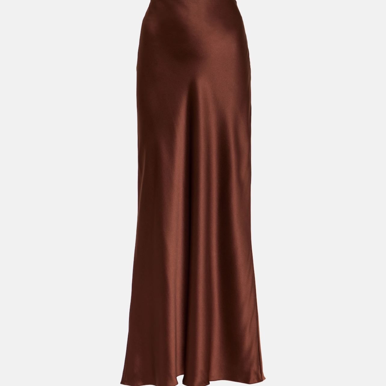 Jupe soie marron