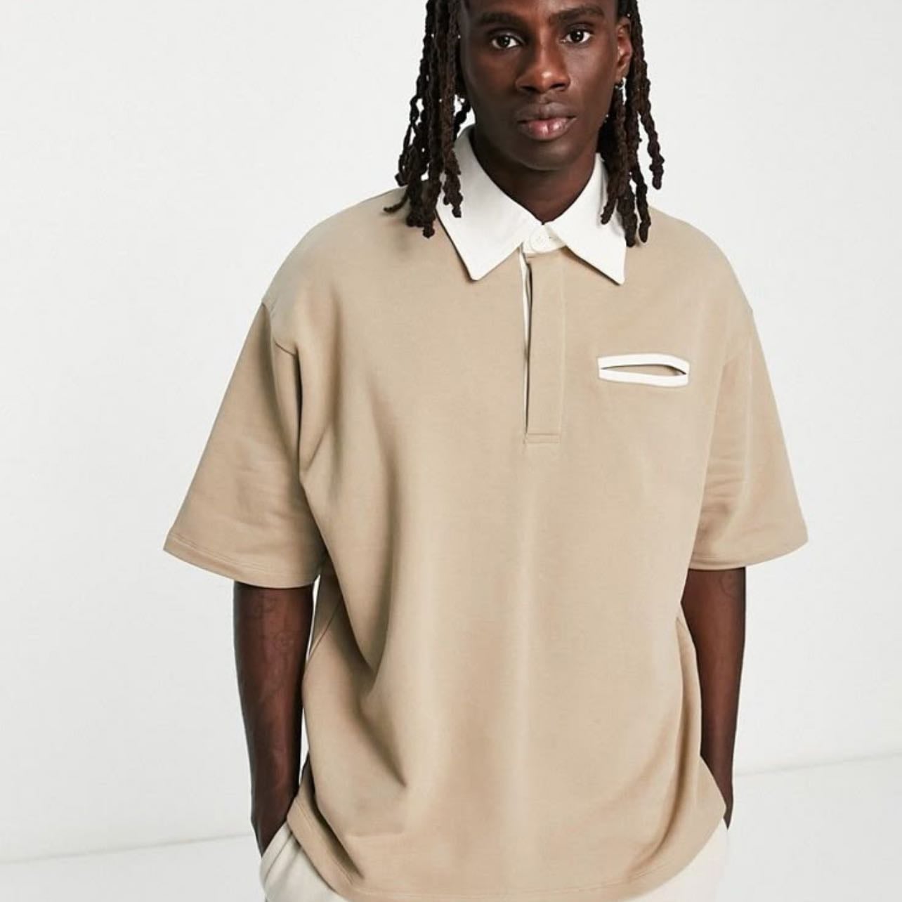 Polo oversize beige