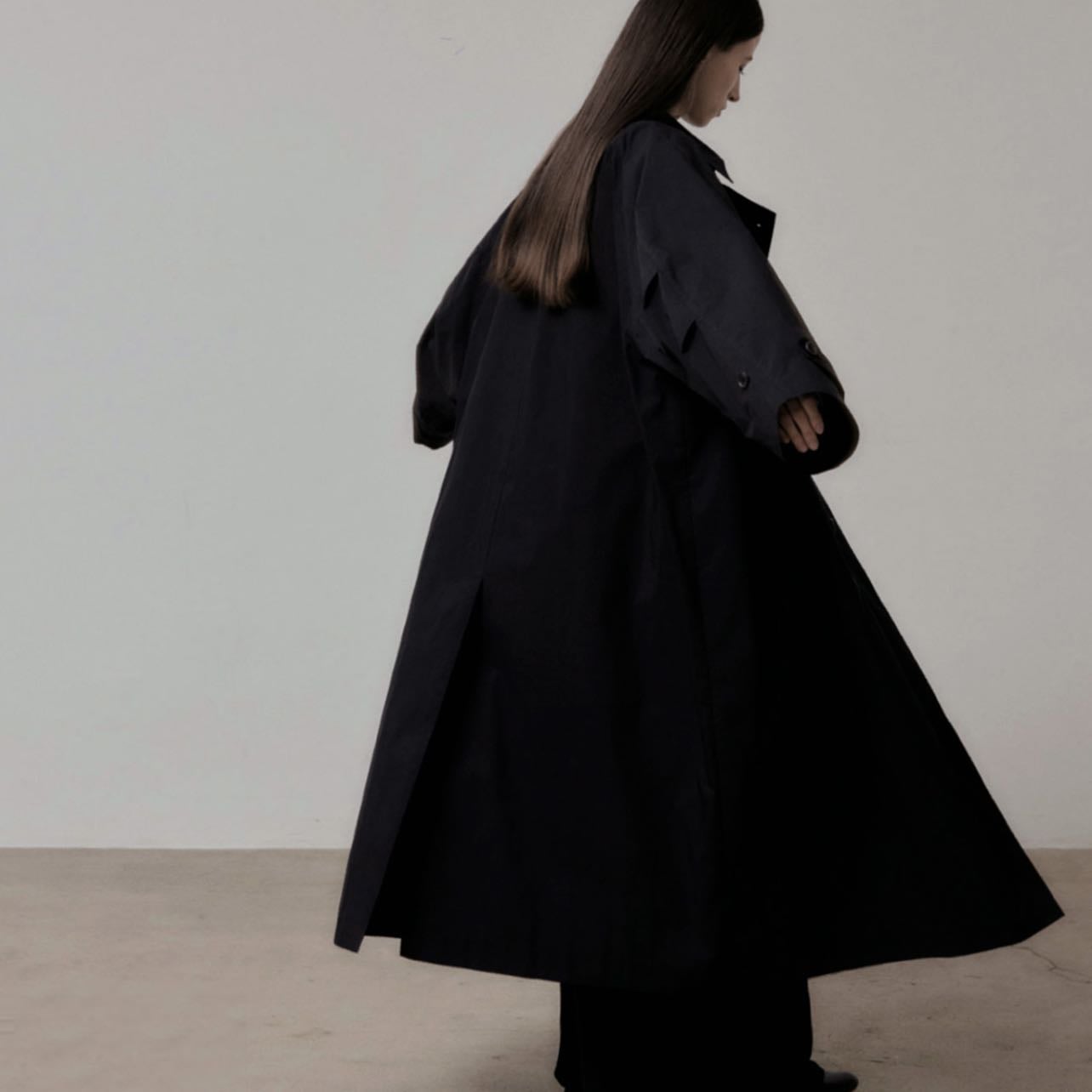 Trench noir oversize