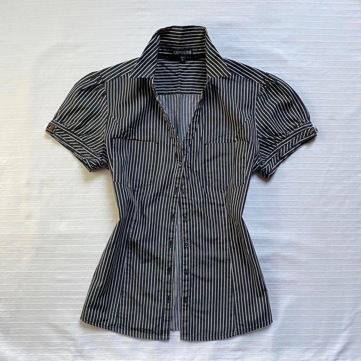 SHEIN - Black & white striped blouse