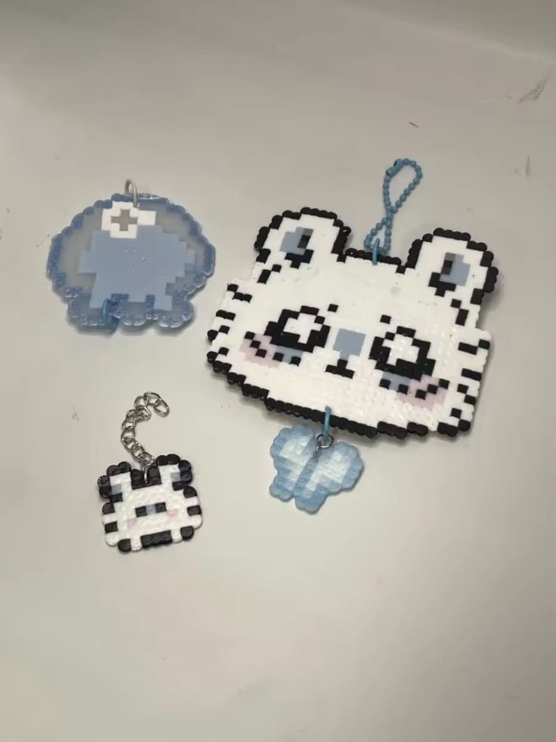 perler crafts !! - needs : perler bead set , iron …..