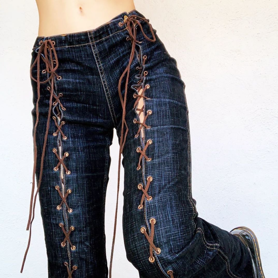 tie up jeans