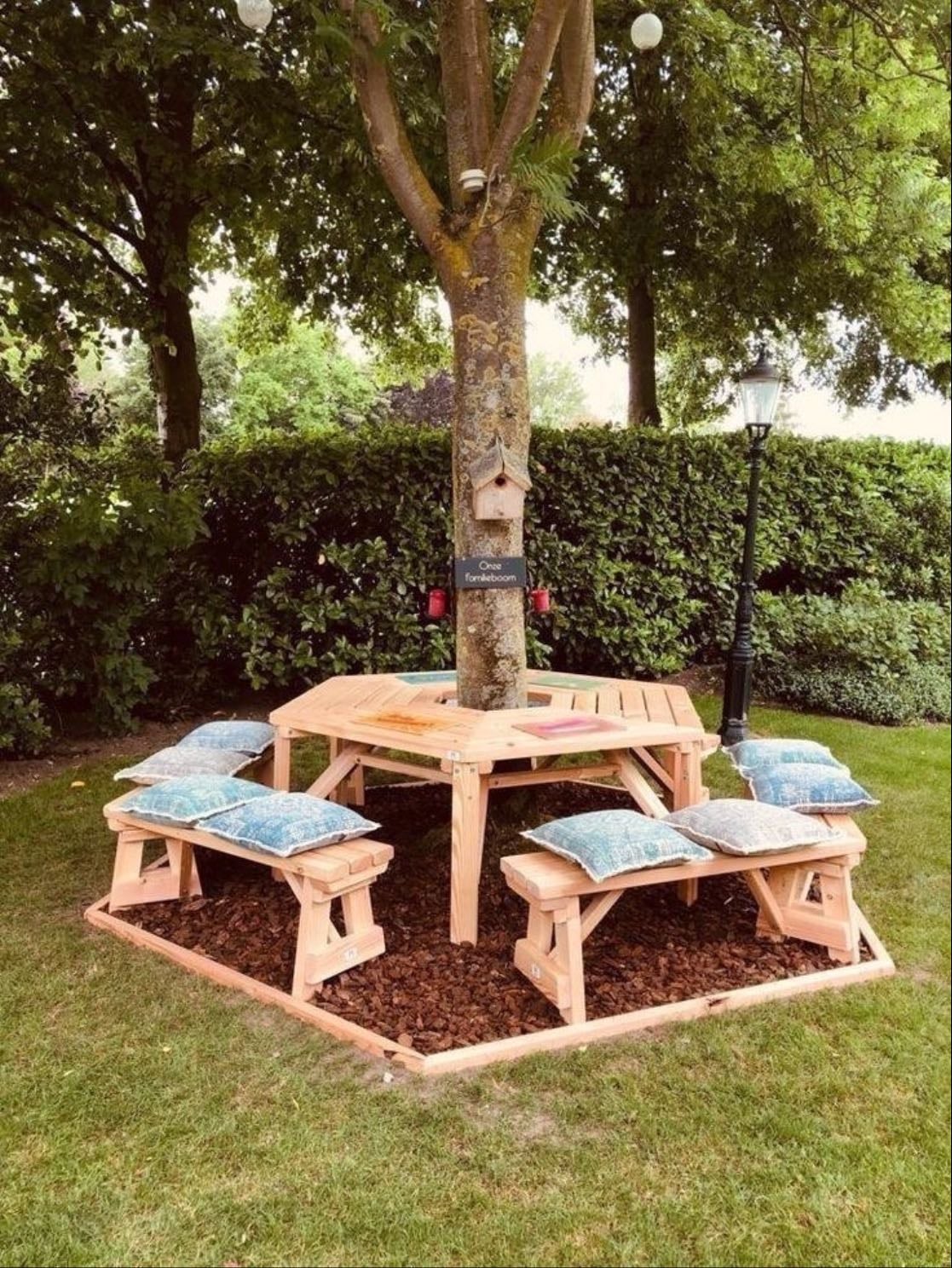 tree-centric picnic table