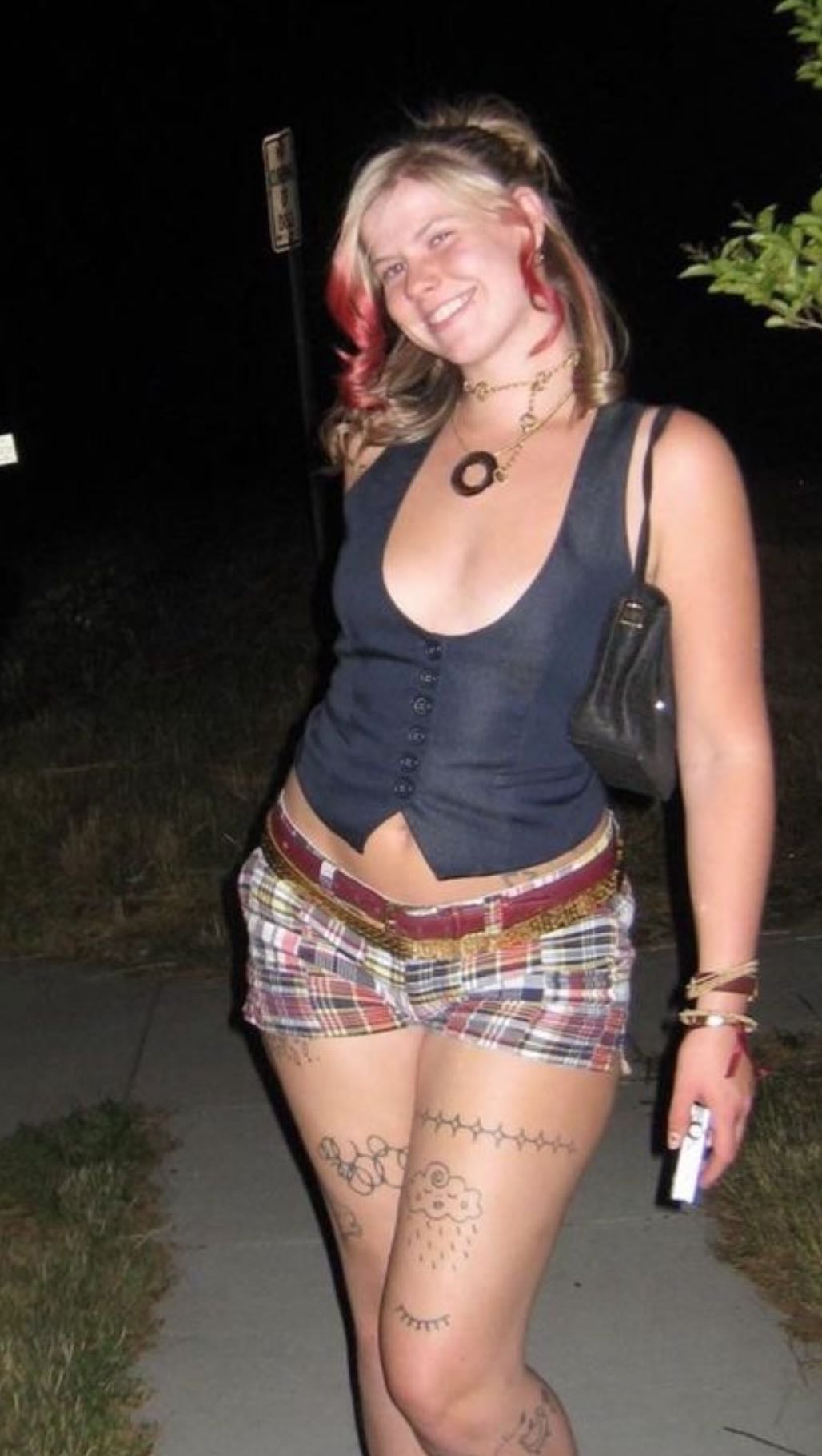 mini short AND plunge vest