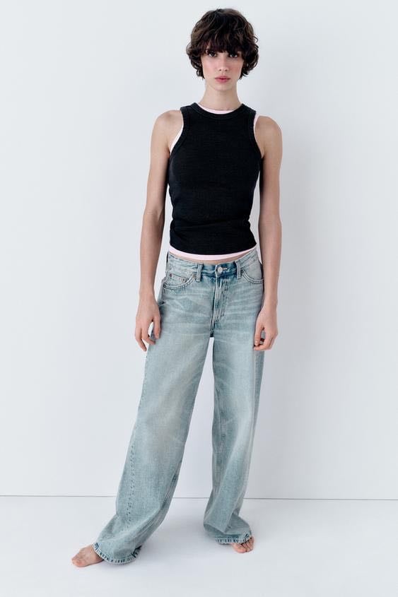 CAMISETA RIB EFECTO LAVADO - ZARA