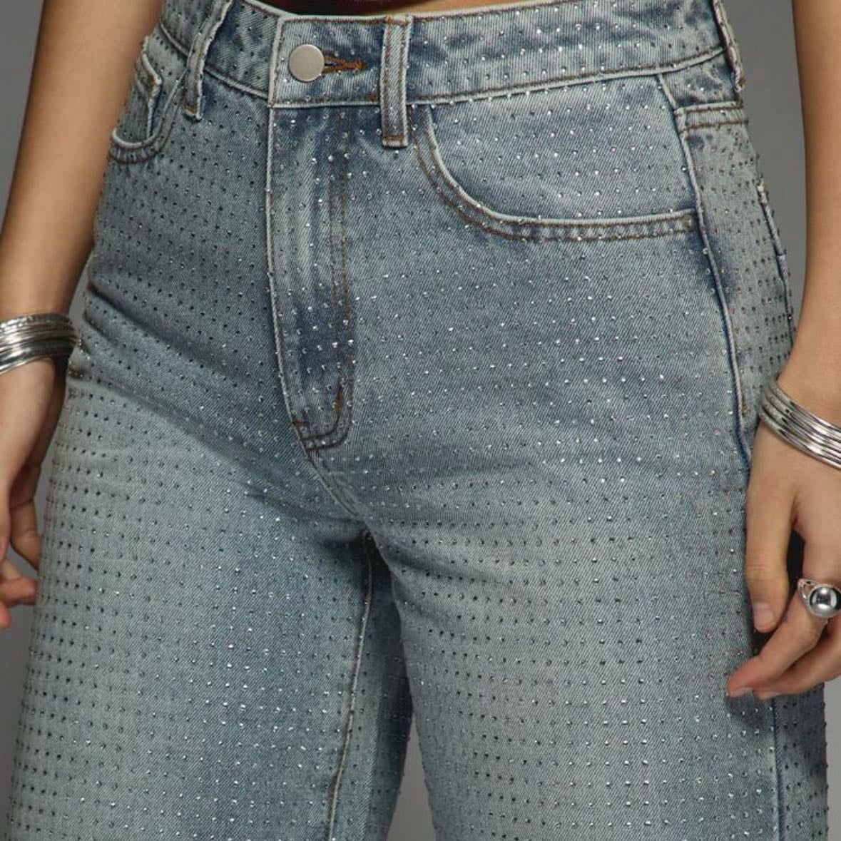 Jeans con brillos - MISSGUIDED