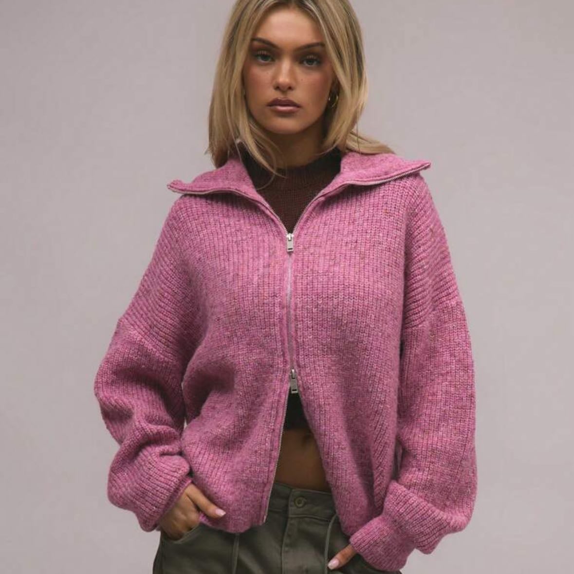 Cardigan punto Rosa - MUSERA