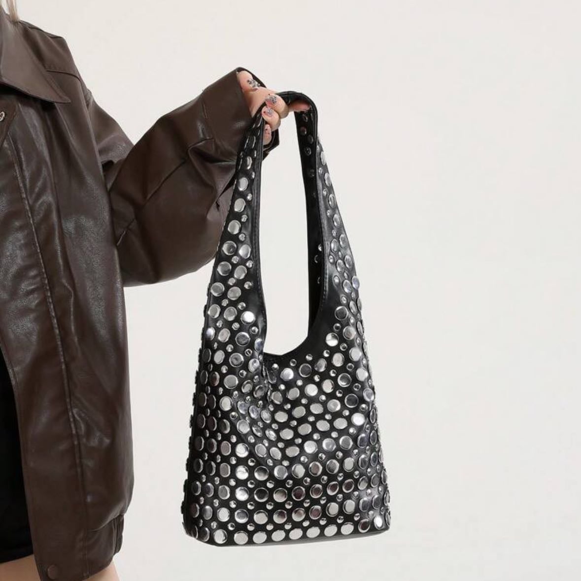 Bolsa tachas negra - Meiyu chic