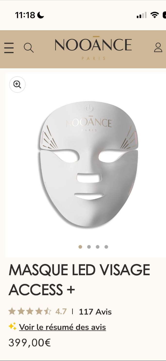 Masque led - Nooance