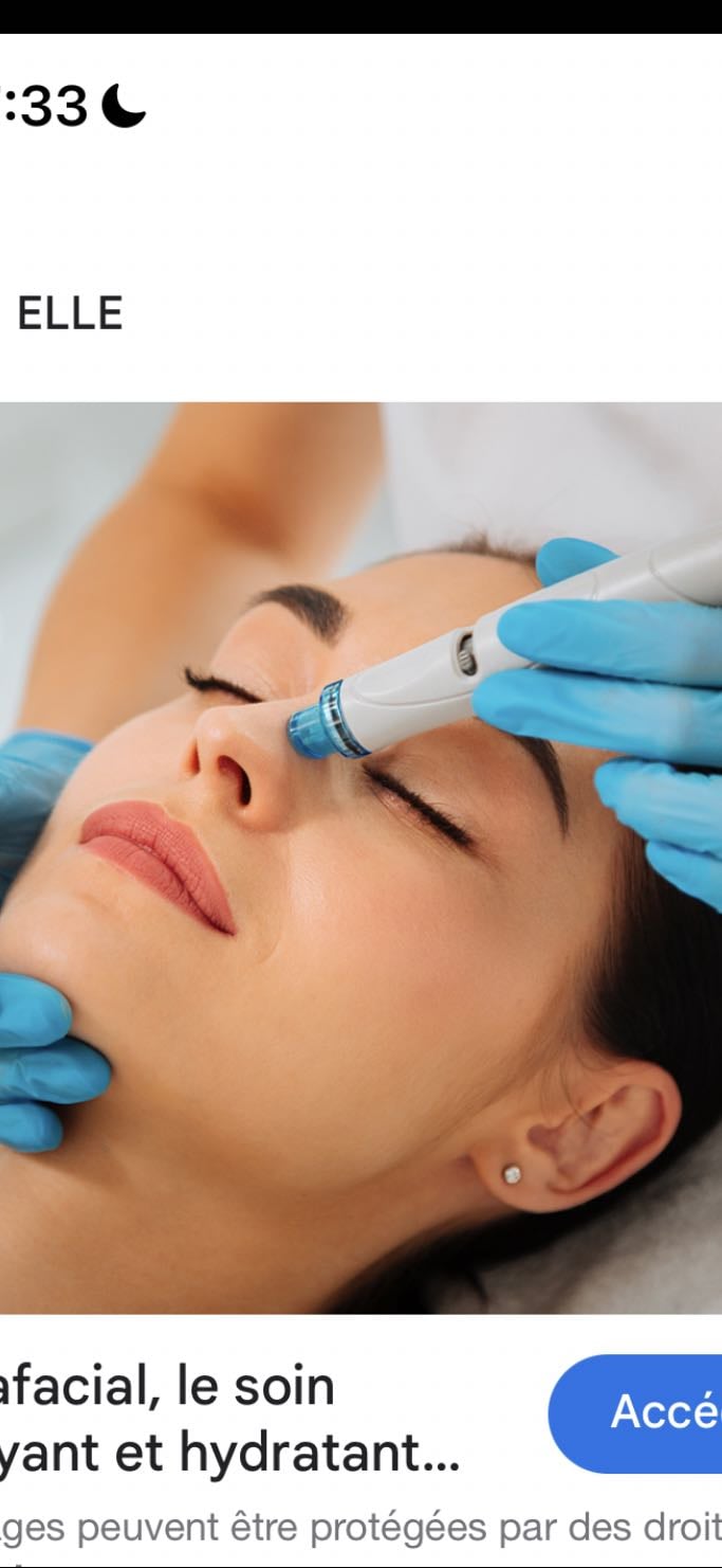 Soin visage hydrafacial