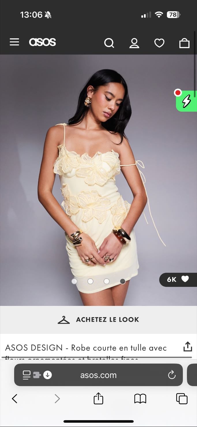 Robe fleurs jaune