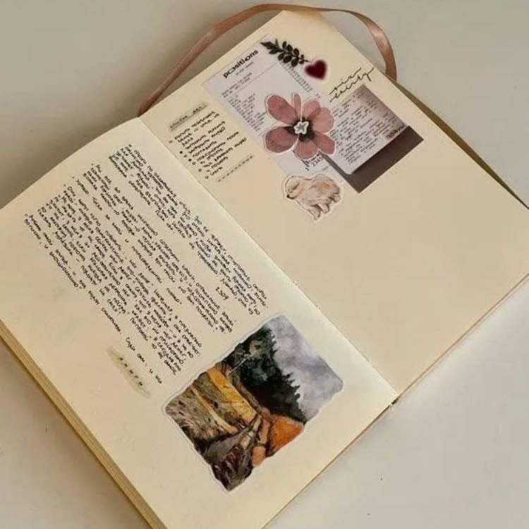 Carrying one notebook with random things