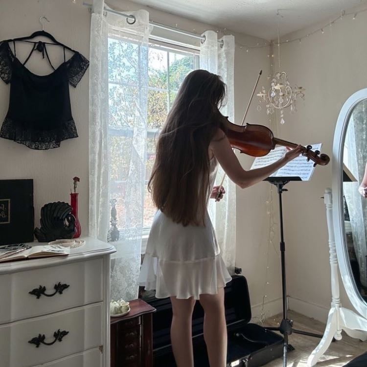Playing violin