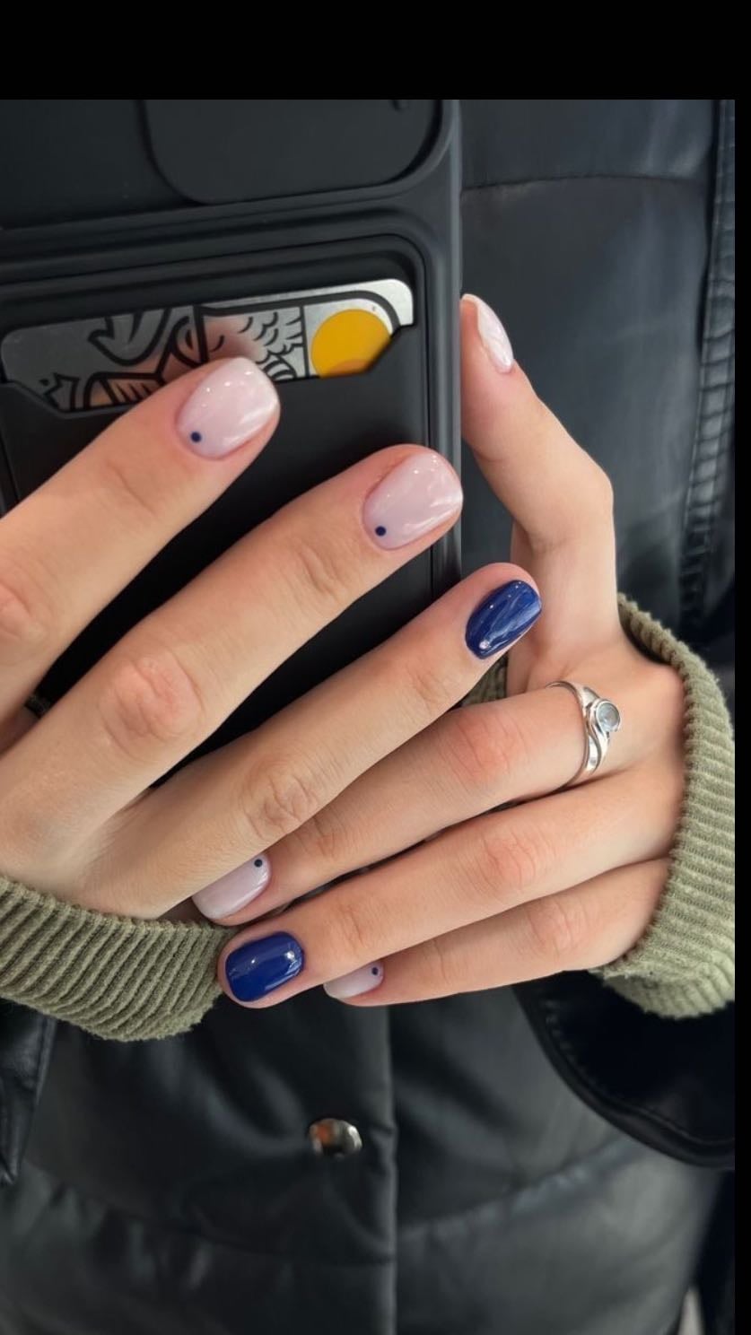 Blue with design