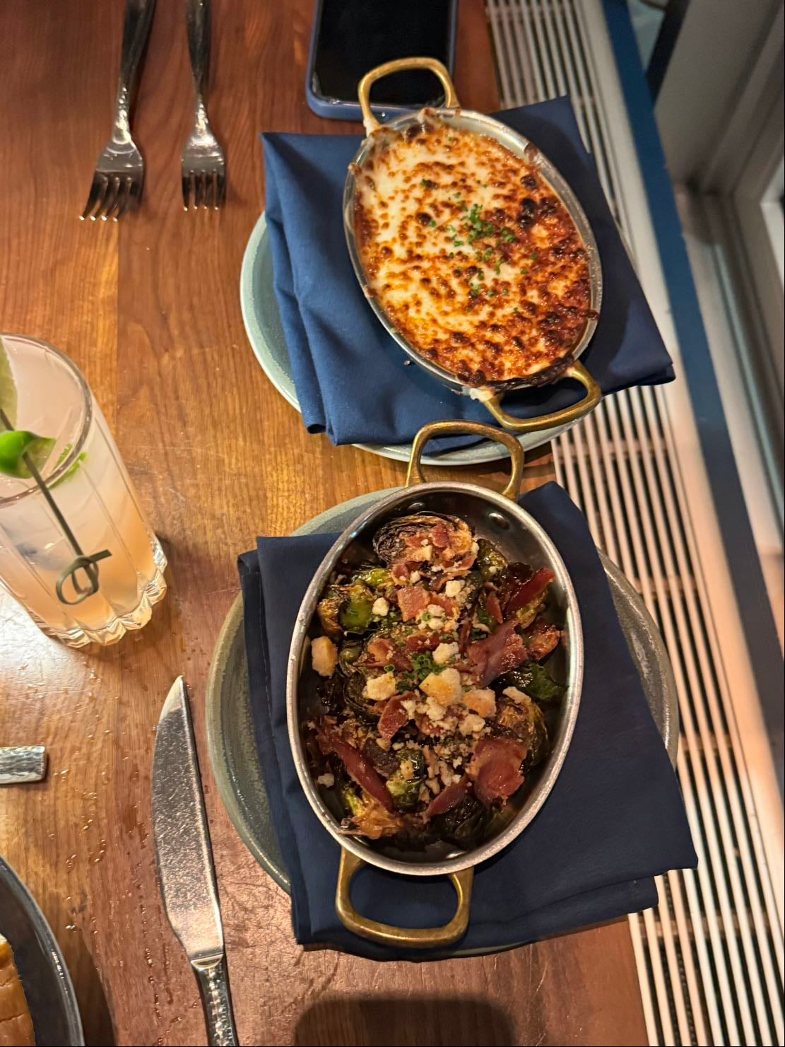Truffle Potatoes and Grilled Brussel Sprouts