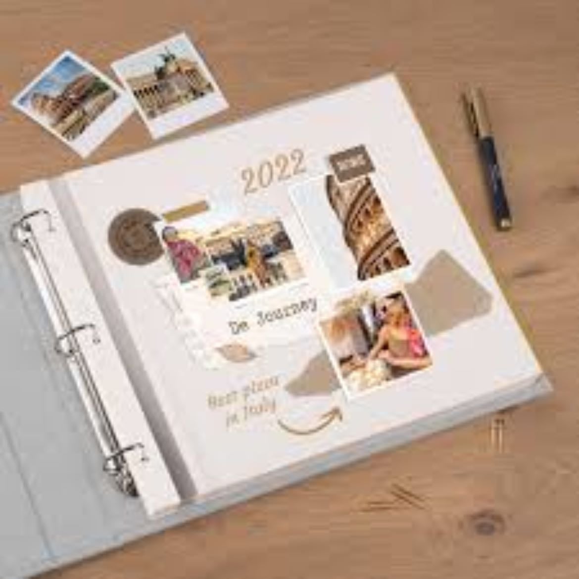 A notebook for moodboard and scrapbooking - A4 and with blank spaces for creating. Let your creativity blossom, let your mood decide and to encourage an open mind