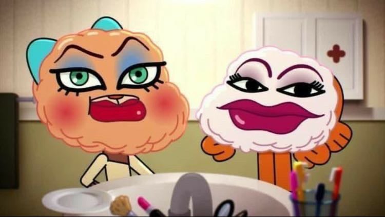 maquillarse de gumball y darwin