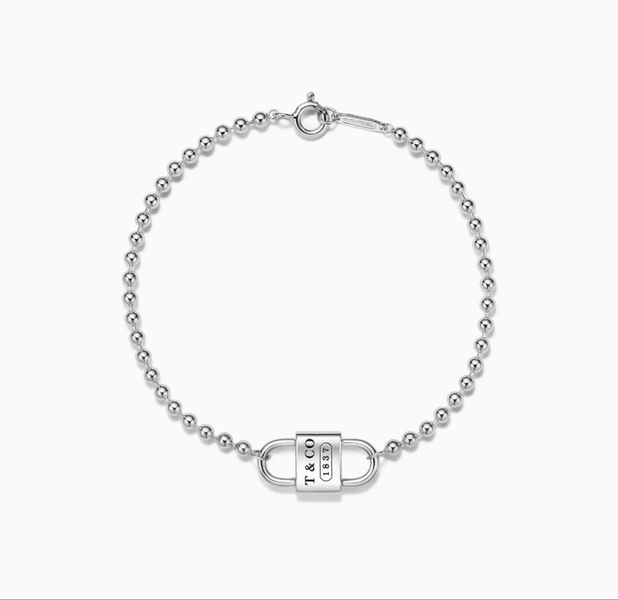 Tiffany 1837 - Small Double Lock Bead Bracelet in Sterling Silver