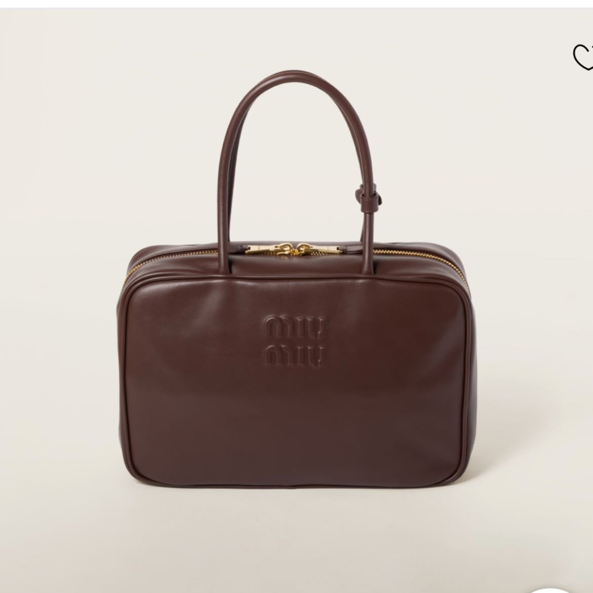 Miu miu leather beau bag