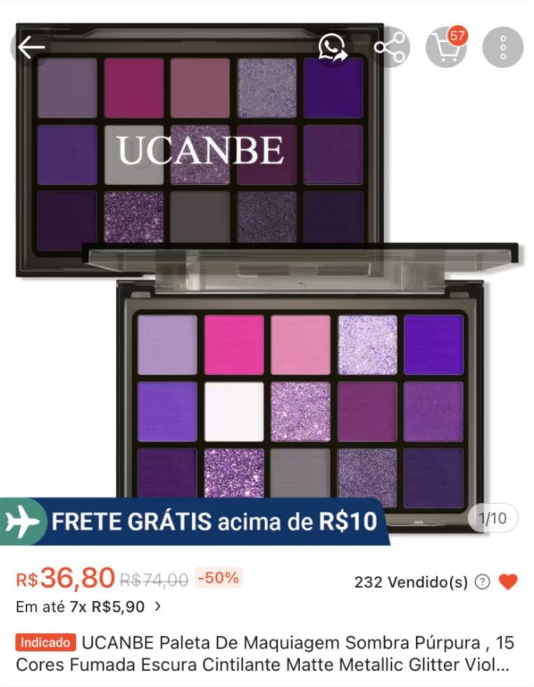 Ucanbe paleta roxa