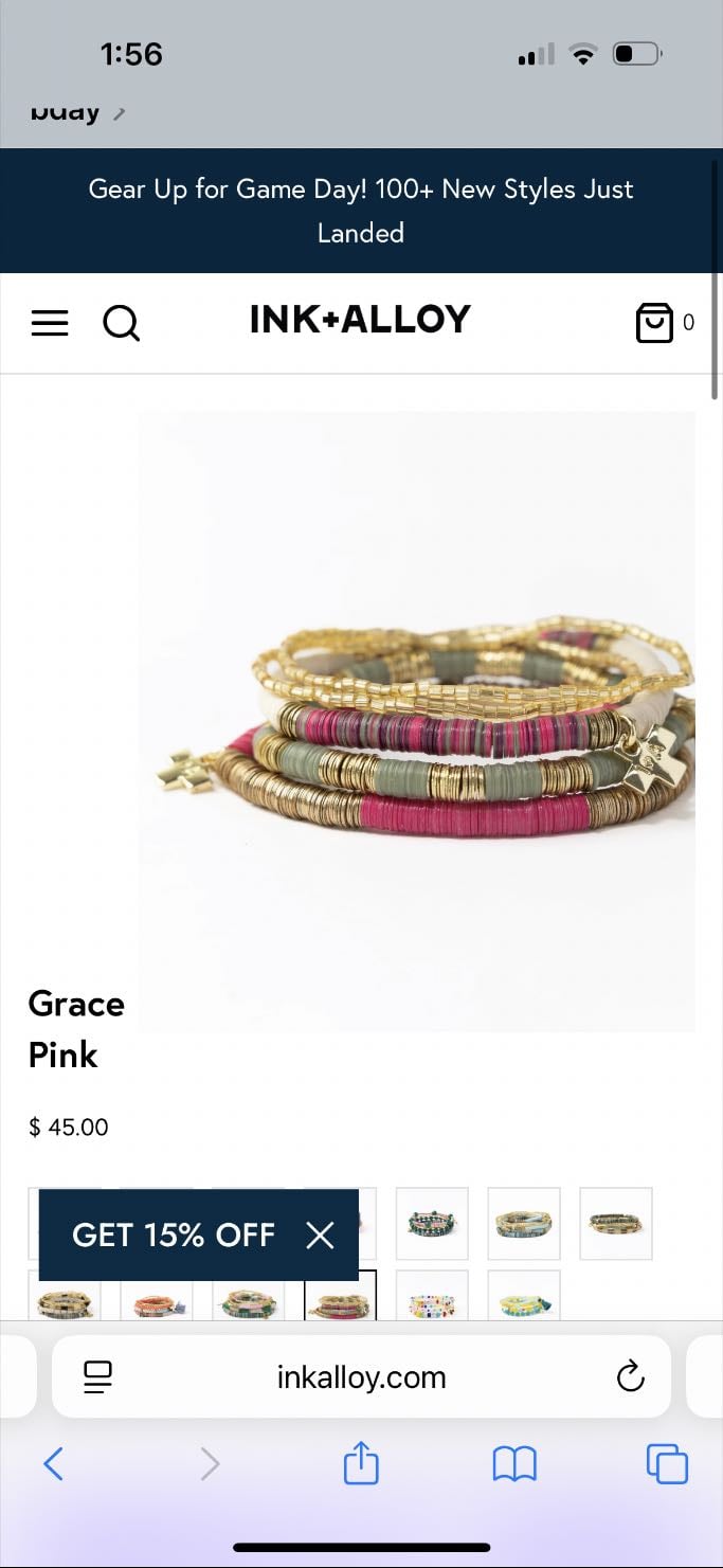 bracelet stack - ink + alloy