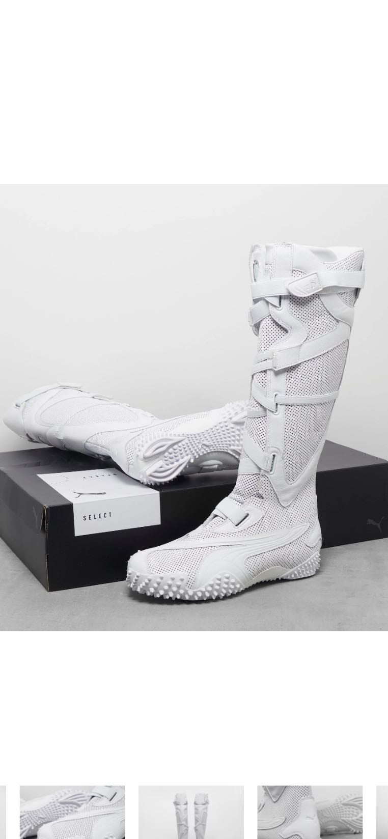 MOSTRO LEATHER BOOTS, white