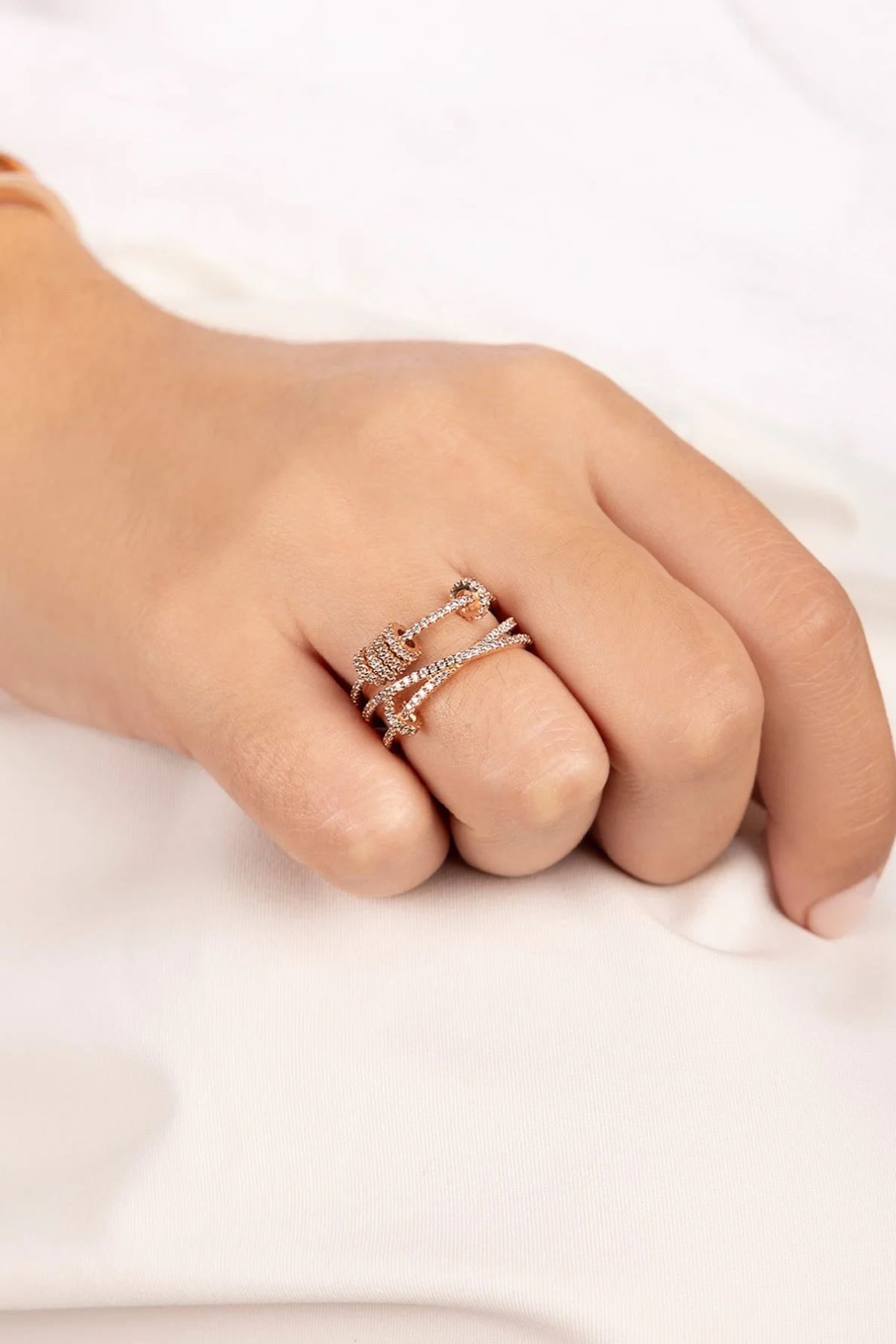 bague triple anneaux doré apm monaco