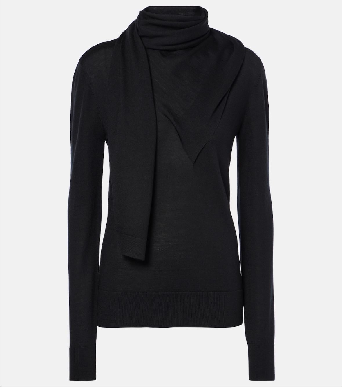 TOTEME Draped wool and silk scarf sweater