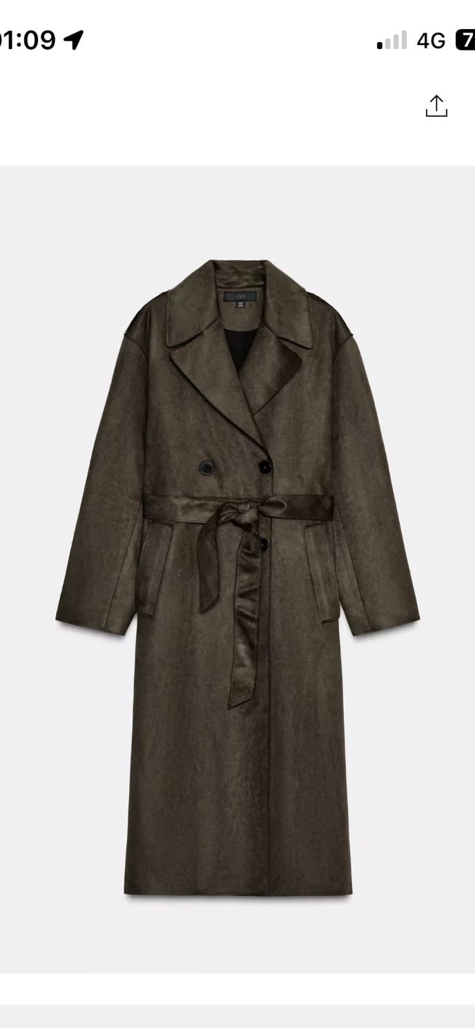 suede trench