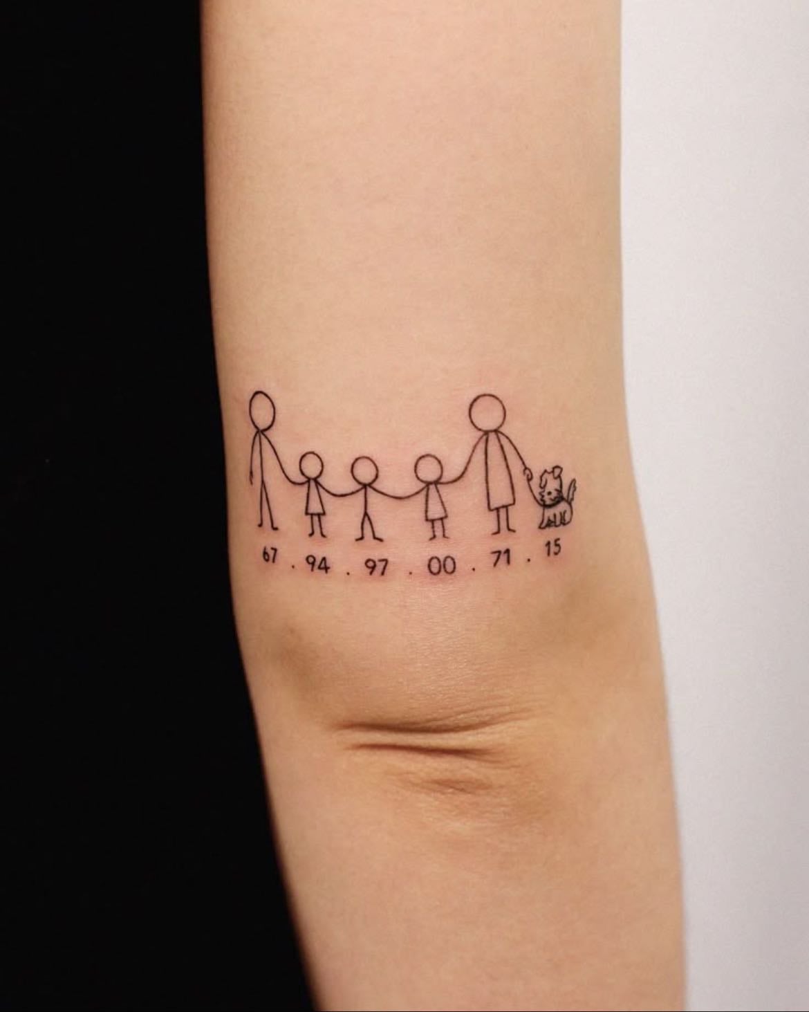 Tattoo of my kids, wife, mom, dad, brother, grandma and so on
