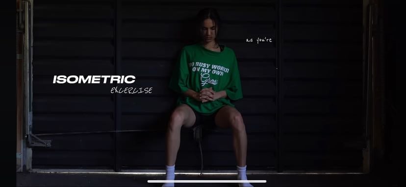 wall sit - 30-60 sec x 3 (10 sec rest)