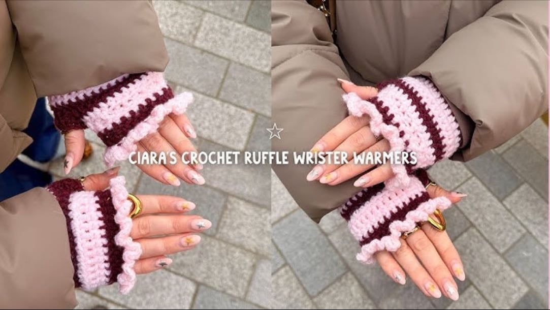 ruffle wrist warmers