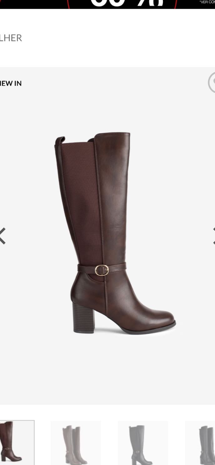 brown high knee boots