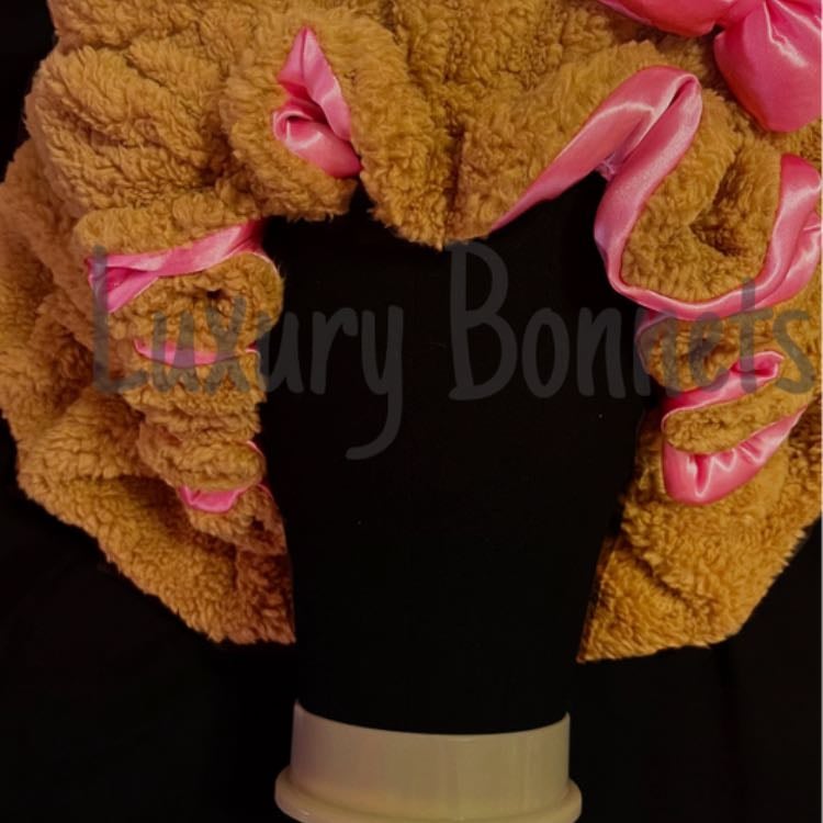 Fur kitty bonnet - By luxury bonnets