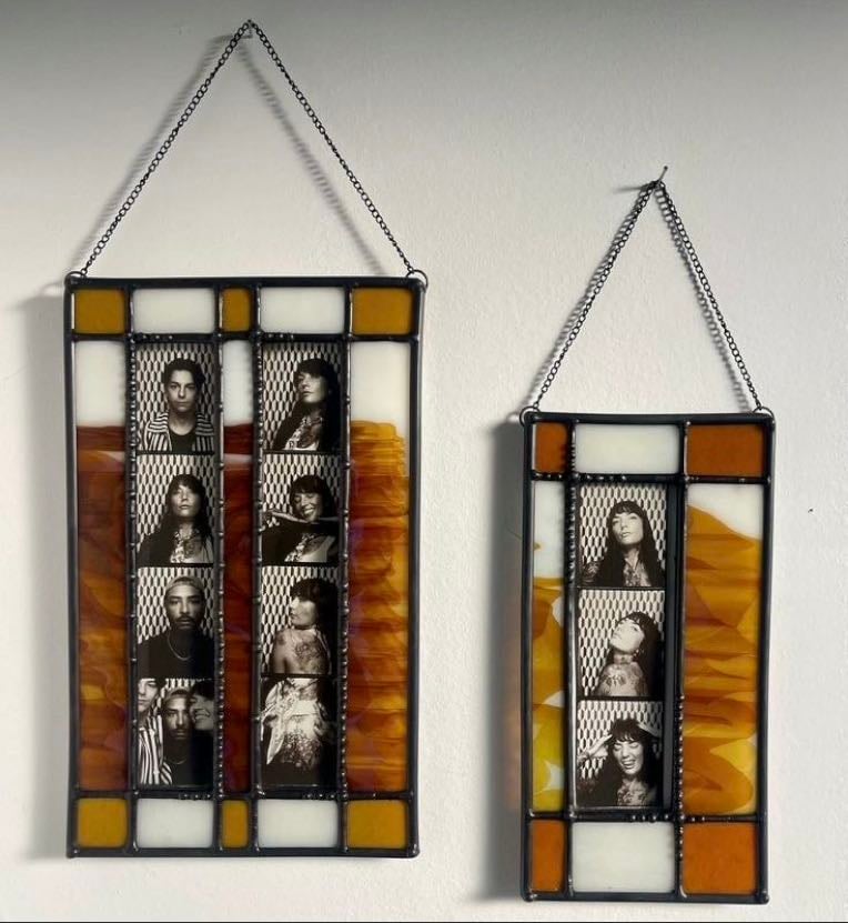 Stained glass Photo Booth strip holder