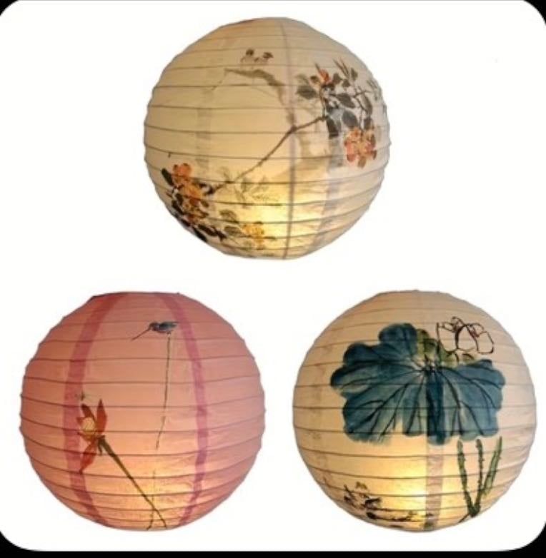 Patterned paper lanterns
