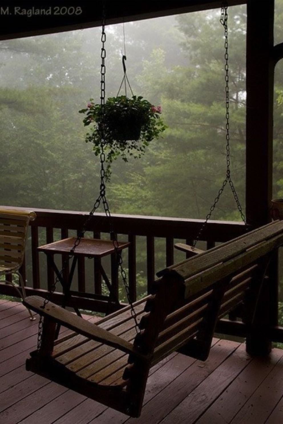 porch swing - for mornings & evenings
