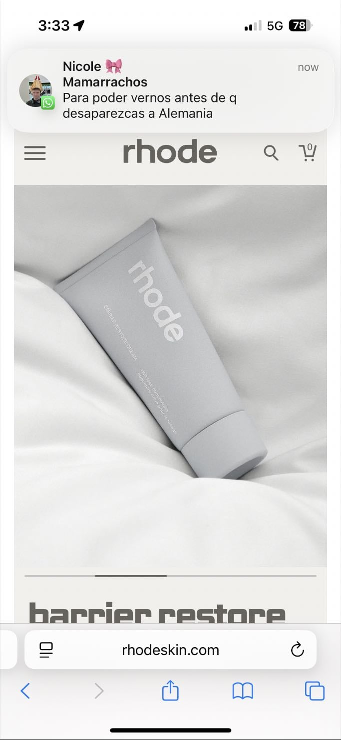 Rhode Barrier restore cream