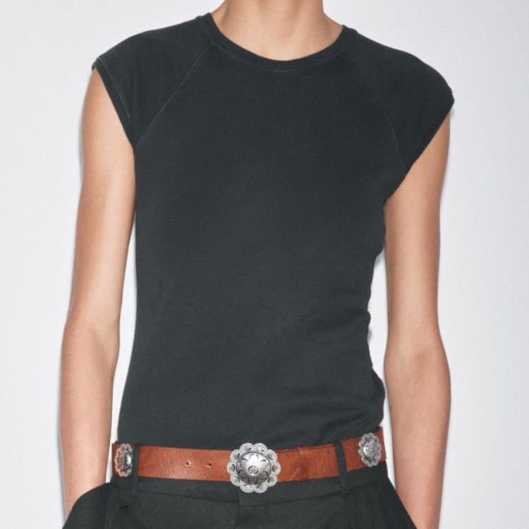 Black short sleeve top