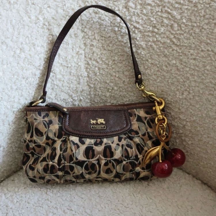Y2k Coach leopard print mini bag