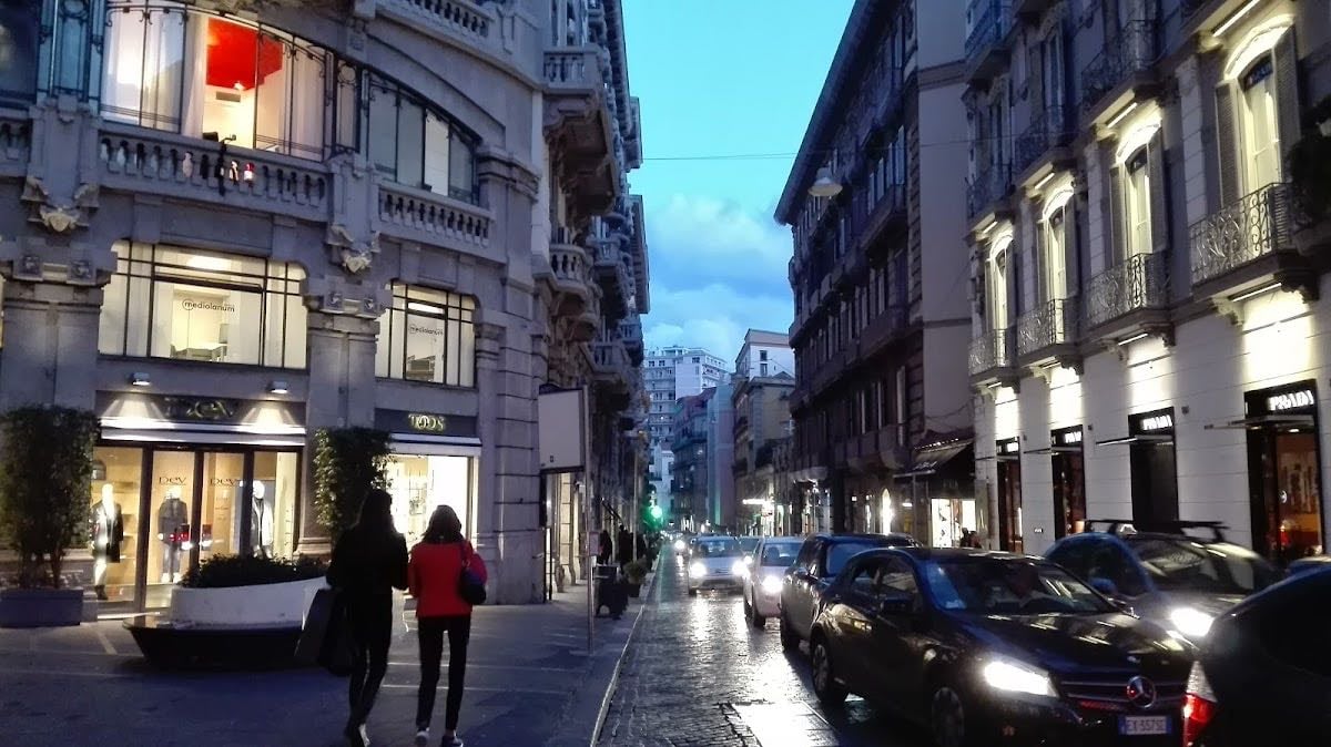 Via Gaetano Filangieri - where Lenu and Lila walked holding hands to window shop