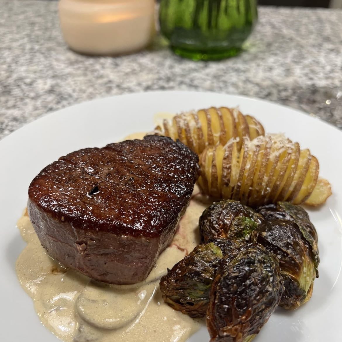 Filet mignon moutarde et parmesan